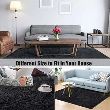 Qumig Ultra Soft Fluffy Area Rug for Modern Decor