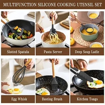 Umite Chef 33-Piece Kitchen Utensils Set - Versatile Silicone Tools