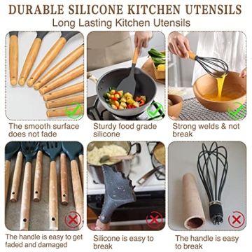 Umite Chef 33-Piece Kitchen Utensils Set - Versatile Silicone Tools
