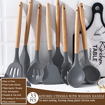 Umite Chef 33-Piece Kitchen Utensils Set - Versatile Silicone Tools