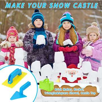 Snow Toys, Broadream 12 Pcs Snowball Maker Toys and Sand Mold Fun Winter Outdoor Snow Toys Gifts for...