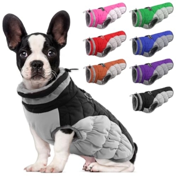 Lelepet Warm Dog Winter Coat with Harness – Reflective Fleece Jacket