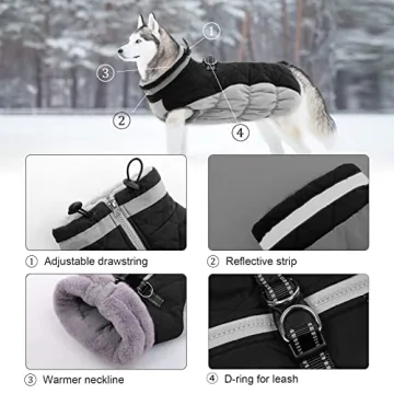 Lelepet Winter Coat for Dogs - Warm & Reflective