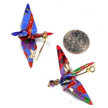 Unique Origami Crane Earrings in Vibrant Colors for Gifts