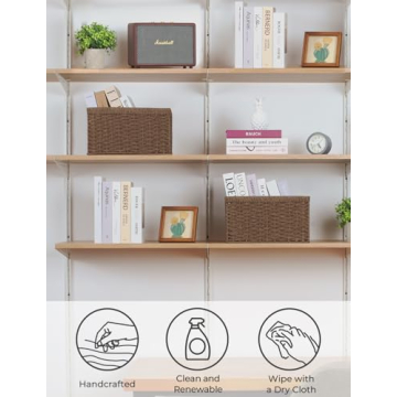 Handwoven Paper Rope Storage Baskets - Eco-Friendly Organizers