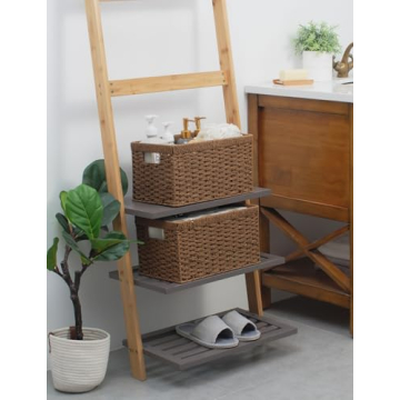 Handwoven Paper Rope Storage Baskets - Eco-Friendly Organizers