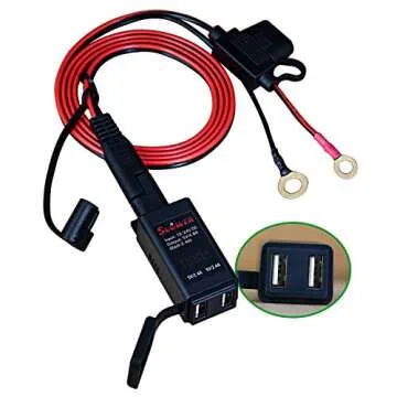 Suuwer 4.8A Motorcycle USB Charger with Safety Features