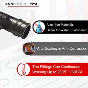 Durable 3/4" F1960 PEX A Expansion Elbow Fittings for Plumbing