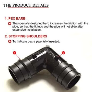 Durable 3/4" F1960 PEX A Expansion Elbow Fittings for Plumbing