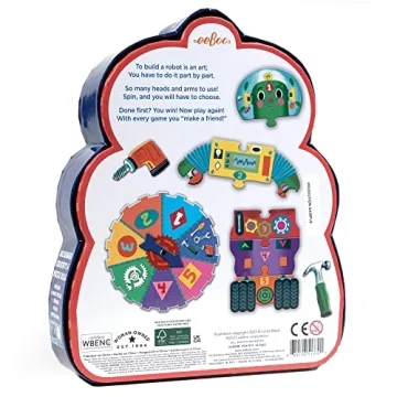 eeBoo Build a Robot Spinner Game for 2 to 4 Players