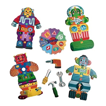 eeBoo Build a Robot Spinner Game for 2 to 4 Players