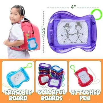 Bedwina Mini Drawing Boards - Fun Kids Keychain Set