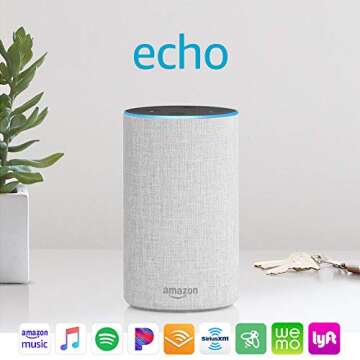 Certified Refurbished Echo (2nd Generation) - Smart speaker with Alexa – Sandstone Fabric