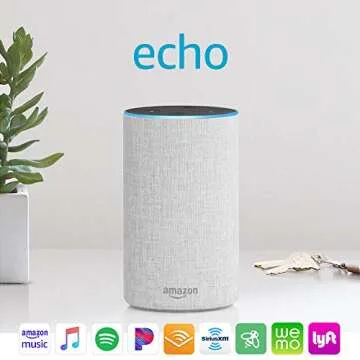 Certified Refurbished Echo (2nd Generation) - Smart speaker with Alexa – Sandstone Fabric