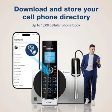 VTech DS6771-3 DECT 6.0 Cordless Phone with Headset