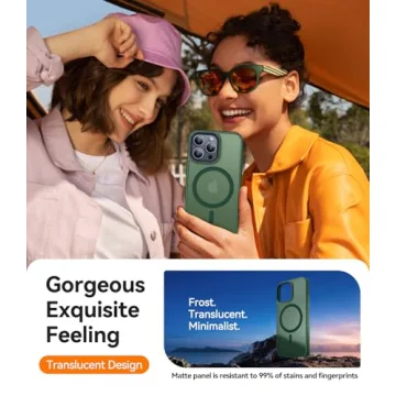 CANSHN Magnetic iPhone 16 Pro Case - Shockproof Deep Green