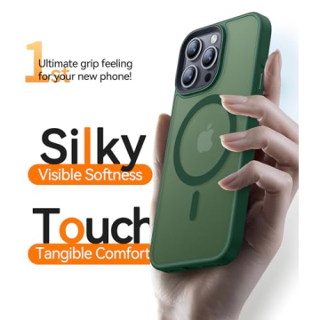 CANSHN Magnetic iPhone 16 Pro Case - Shockproof Deep Green