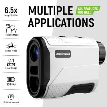 Lancergear Golf/Hunting Rangefinder 900Y Waterproof Hunting Range Finder 6.5X Magnification, Distanc...
