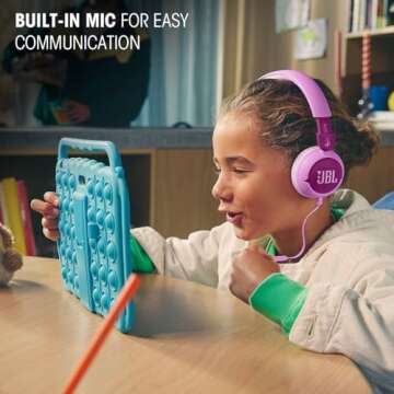 JBL Junior 320 Kids Headphones Safe Sound Built-in Mic