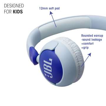JBL Junior 320 Kids Headphones Safe Sound Built-in Mic