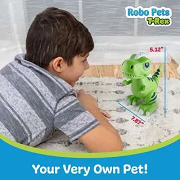 Interactive Robo Pets T-Rex Dinosaur Toy for Kids