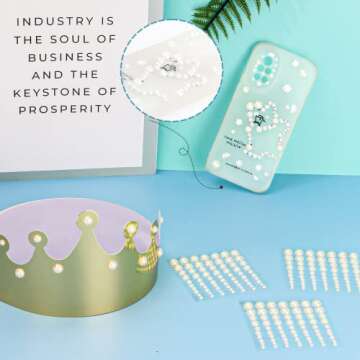 1050 PCS Pearl Stickers Self Adhesive，Nicpro 5 Size Stick On Makeup Pearl Gem Jewels Decor for Face, Body, Nail, Hair, Phone Art Craft Scrapbooking Embellishments, Size 4mm/5mm/6mm/8mm/10mm