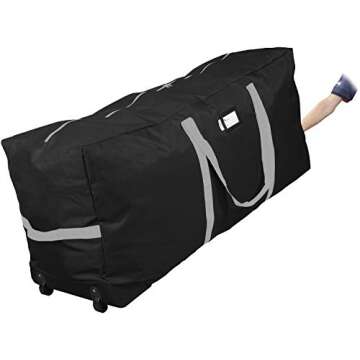 Primode Christmas Rolling Tree Storage Bag, Fits Up to 7.5 Ft. Tall Disassembled Holiday Trees, 22" ...