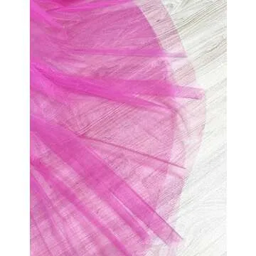 EllieWely Overskirt Short Front Long Back Party Tutu Tulle Skirt Black L