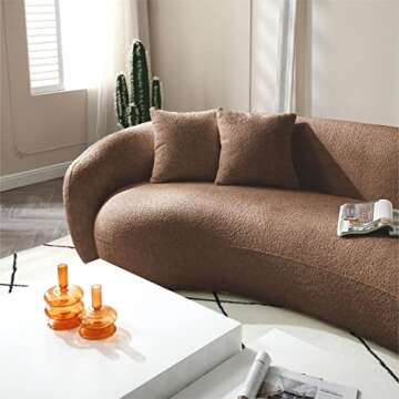 KEVINSPACE Curved Sofa Couch - Modern Comfort and Design