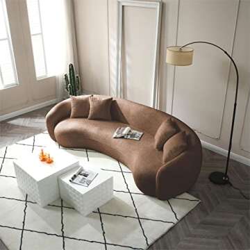 KEVINSPACE Curved Sofa Couch - Modern Comfort and Design