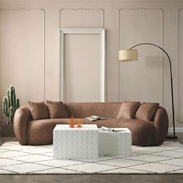 KEVINSPACE Curved Sofa Couch - Modern Comfort and Design