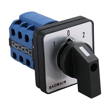 Baomain 660V 20A On-Off-On 3 Position Changeover Rotary Cam Switch SZW26-20/D303.3