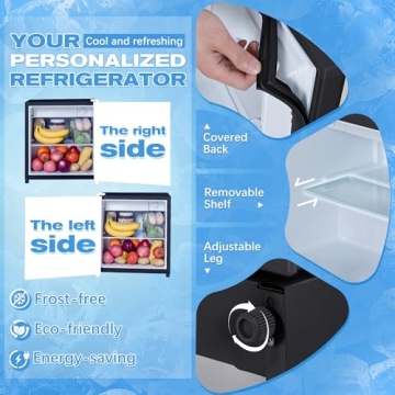 Compact Tehanld Mini Fridge with Freezer - Ideal for Small Spaces