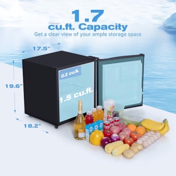 Compact Tehanld Mini Fridge with Freezer - Ideal for Small Spaces