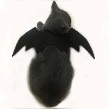 Pet Cat Bat Wings Cat Bat Costume, Pet Bat Wings Dog Bat Wings Costume Halloween Cat Costume for Kitten Bat Wings, Halloween Cosplay Bat Costume Puppy Pet Apparel for Halloween Christmas Dress Up