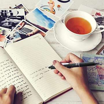 PILOT Frixion Erasable Pens - 6 Pack of Black Ink Pens + 4 Bonus Refills - Frixion Clicker Erasable Pens Retractable Gel Ink Pen - Fine Point 0.7 mm Used for Rocketbook & Notebook