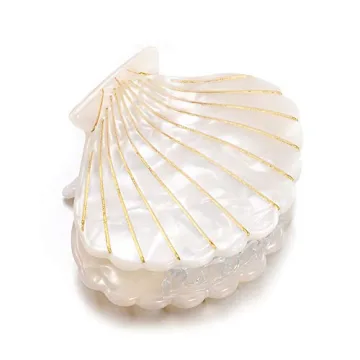 Elegant Marble Pattern Hair Claw Clip for Women