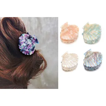 Elegant Marble Pattern Hair Claw Clip for Women