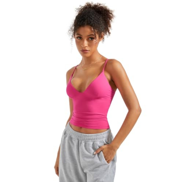 SUUKSESS Sexy Deep V Neck Cami Stylish Summer Top