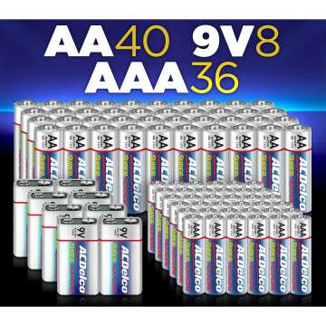 ACDelco Battery Combo Pack: AA, AAA, 9V - Long Lasting Power
