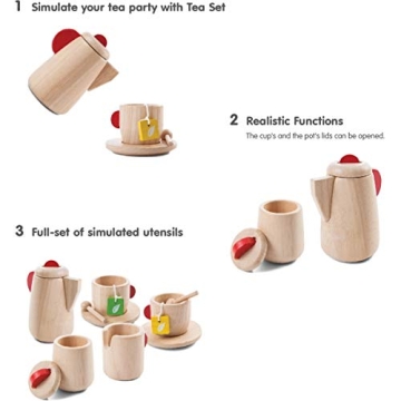 PlanToys Wooden Tea Set - Eco-Friendly Fun for Kids