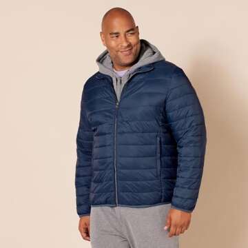 Packable Lightweight Water-Resistant Puffer Jacket for Men