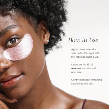 Wander Beauty Baggage Claim - Rose Gold Foil Under Eye Patches For Dark Circles and Puffiness - Under Eye Mask Depuffs & Firms - Brightening Eye Mask for Under Eye Bags (6 Pairs)