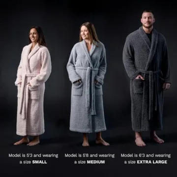 Luxome Ultra Plush Robe Full-Length Soft Cozy Blush