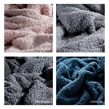 Luxome Ultra Plush Robe Full-Length Soft Cozy Blush