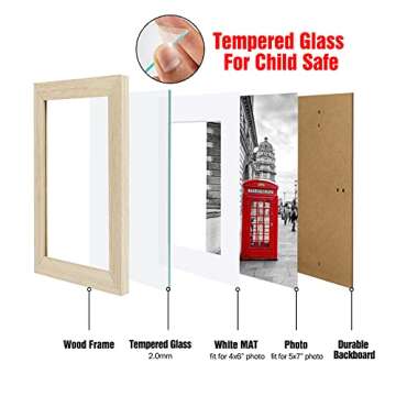 GUTAG 5x7 Rustic Picture Frame Set - Elegant Home Decor