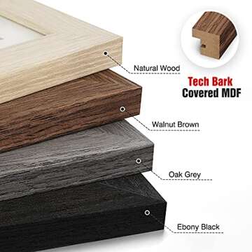 GUTAG 5x7 Rustic Picture Frame Set - Elegant Home Decor