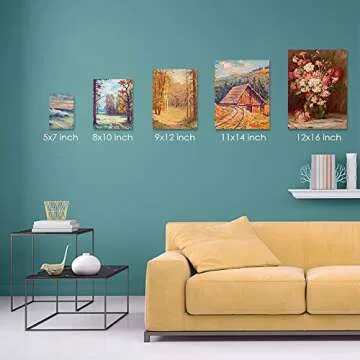 5 Pack 8x10 Inch Stretched Canvas, Canvas Boards for Painting, 100% Cotton, Primed White Blank Frame Painting Canvas for Acrylic, Oil Paint