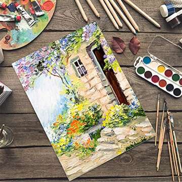 5 Pack 8x10 Inch Stretched Canvas, Canvas Boards for Painting, 100% Cotton, Primed White Blank Frame Painting Canvas for Acrylic, Oil Paint