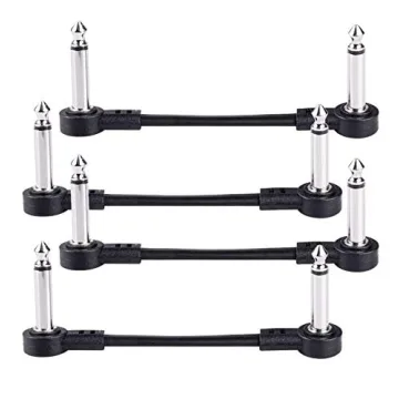 Flat Guitar Patch Cables - 4 Pack, 6IN, Noise-Free